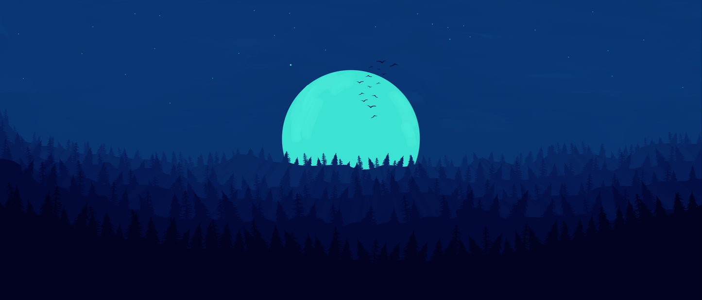 Blue Moon Night Deskmat
