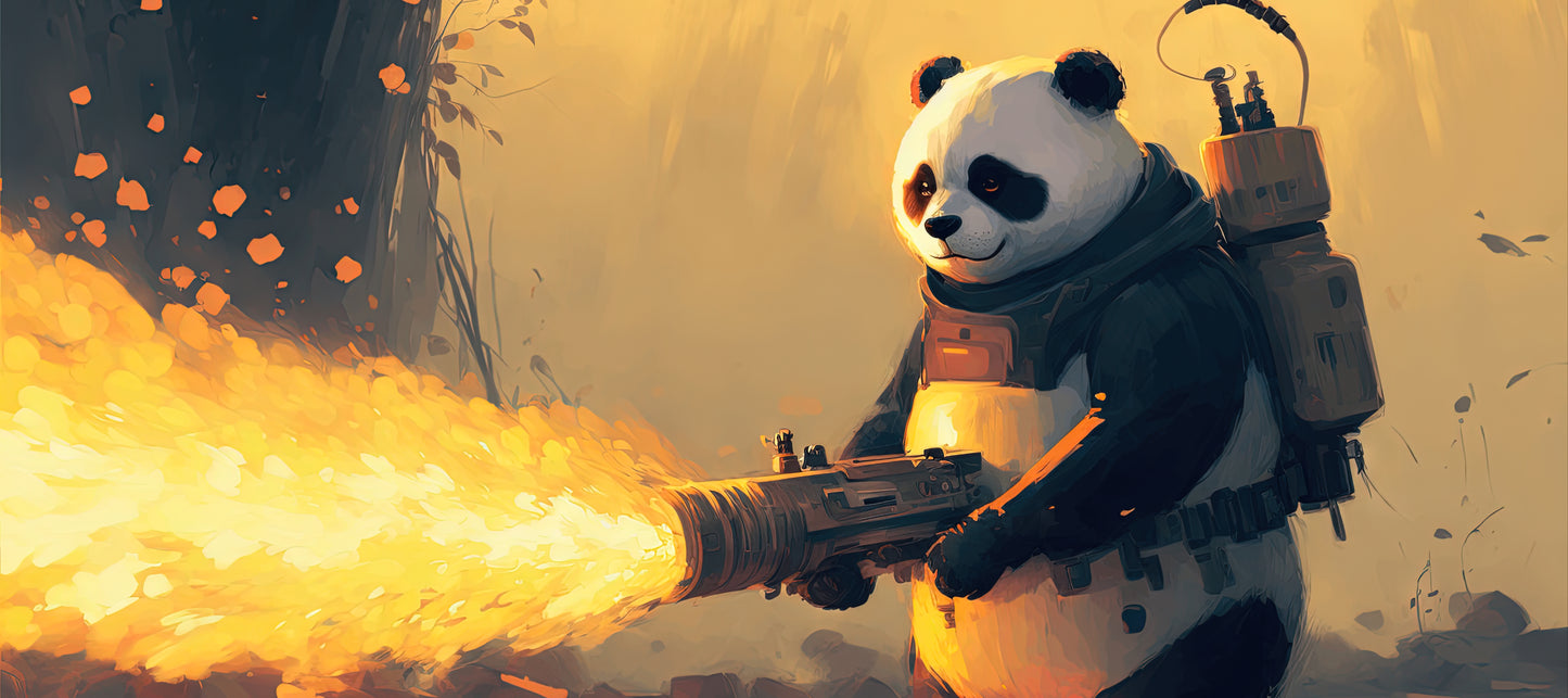 Panda Apocalypse Deskmat