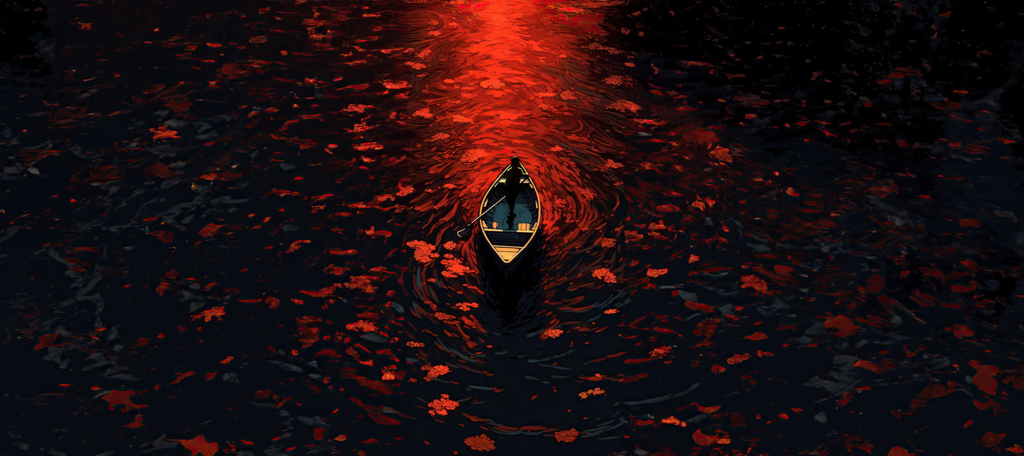 Crimson Drift Deskmat
