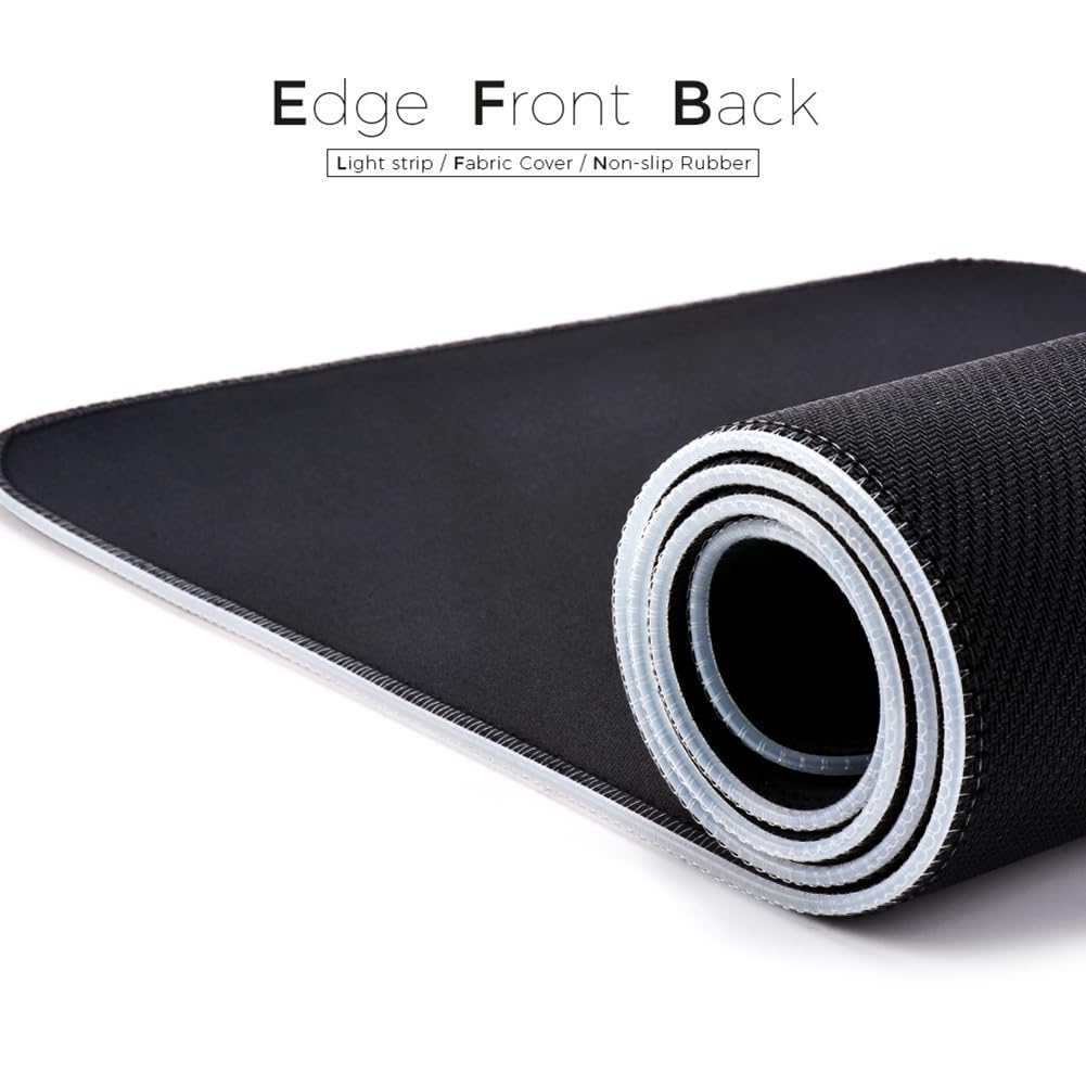 RGB Plain Black Mouse pad