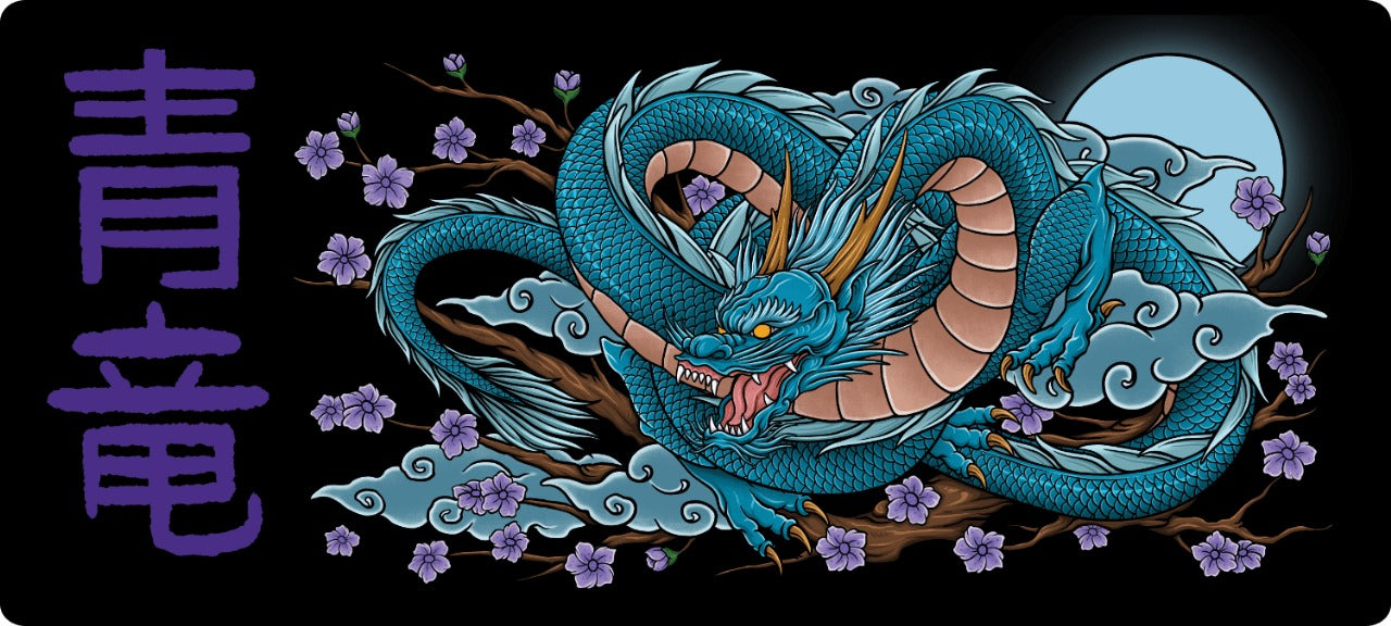 Azure Dragon Deskmat (Black)
