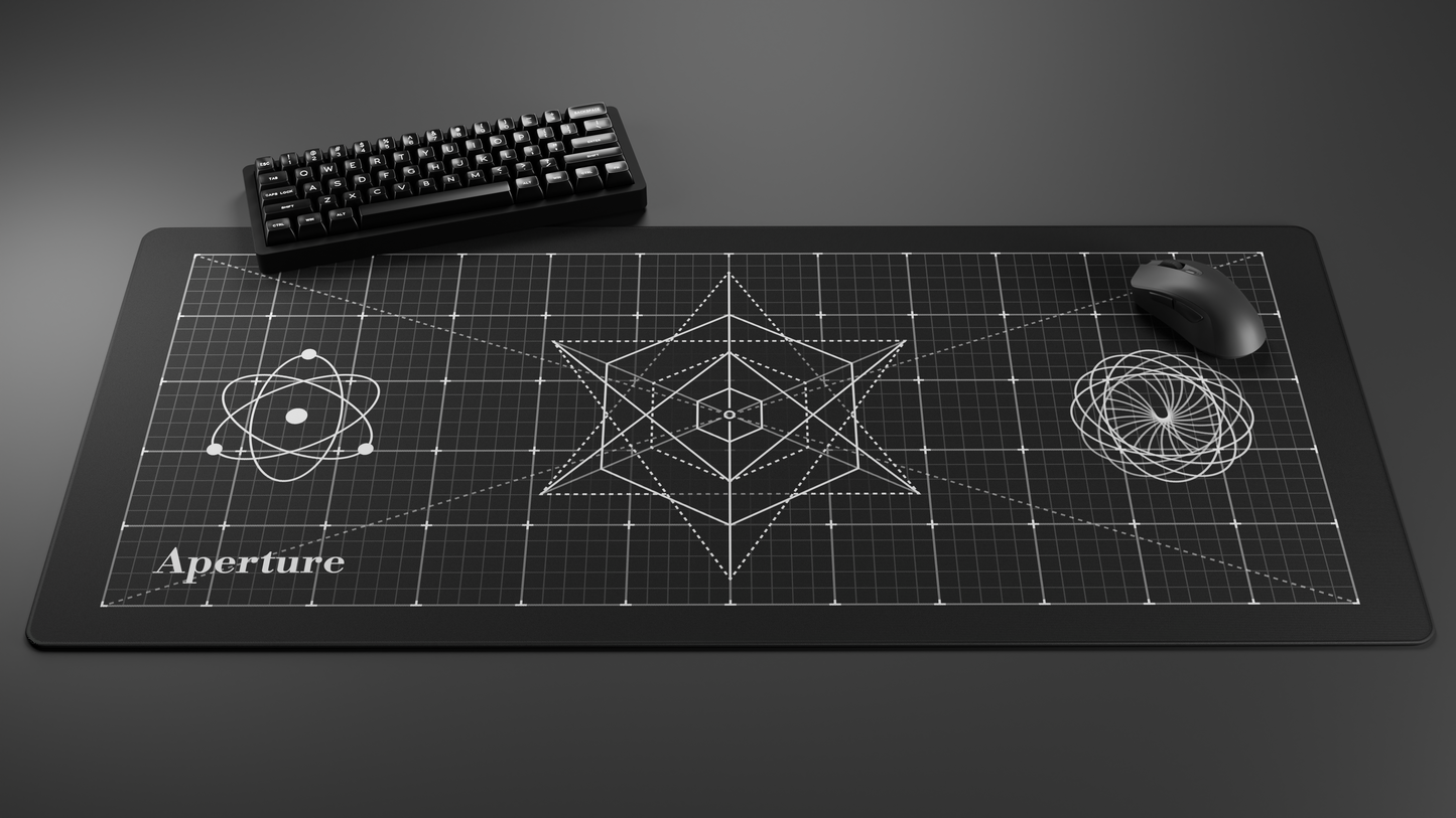 Aperture Black Deskmat