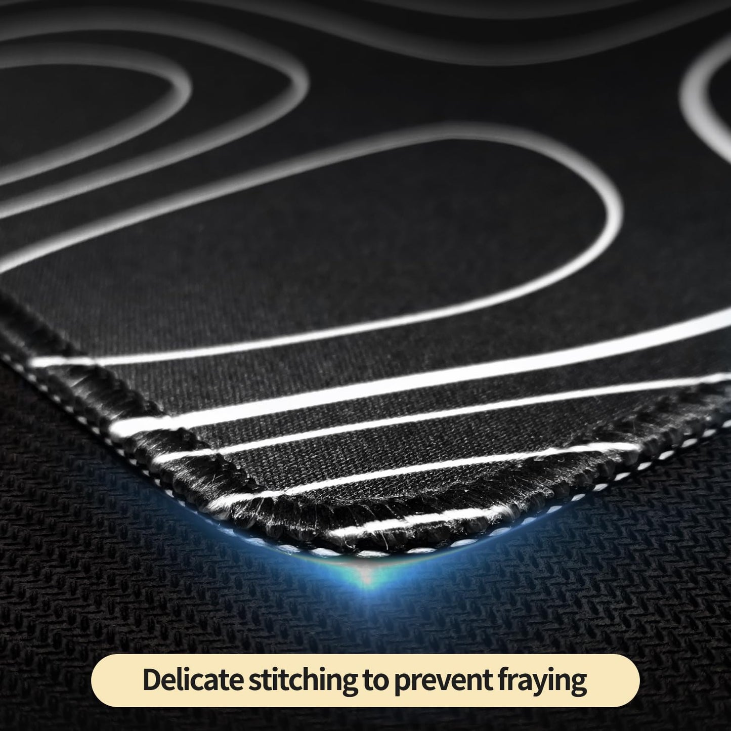 Black Topography Deskmat- 2 MM thickness 90 X 40 cm