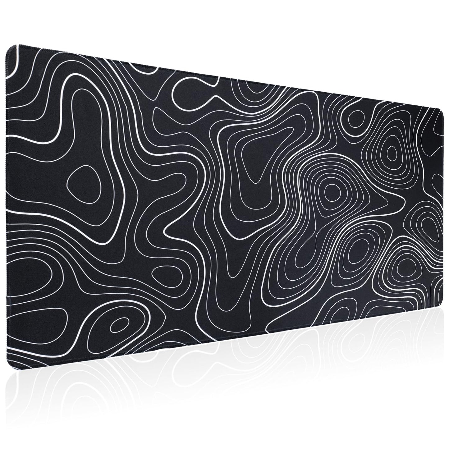 Black Topography Deskmat- 2 MM thickness 90 X 40 cm