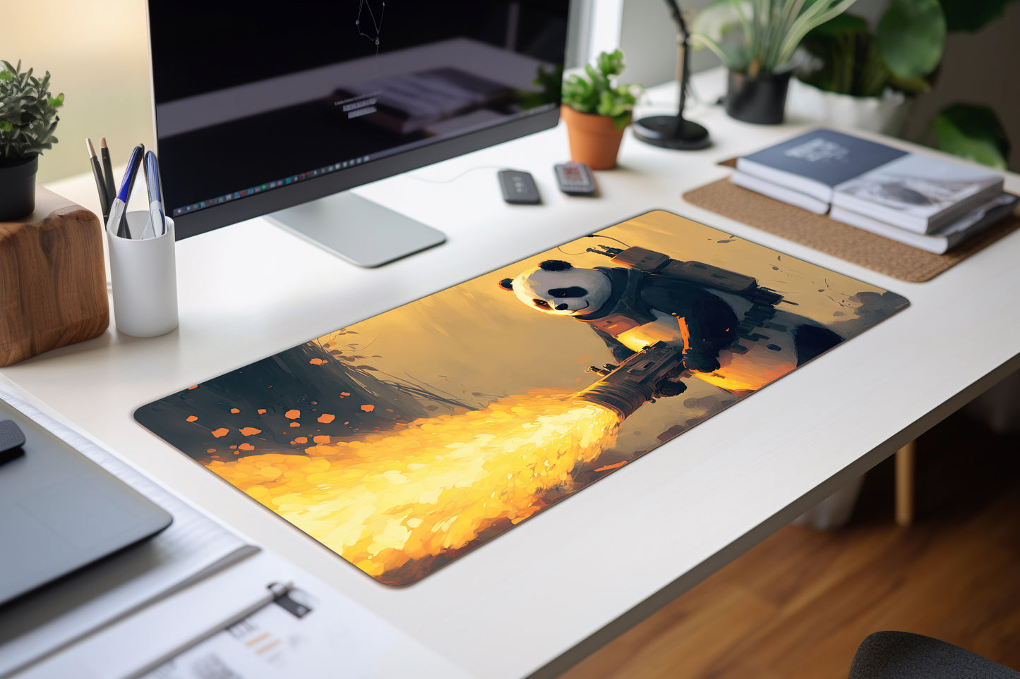 Panda Apocalypse Deskmat