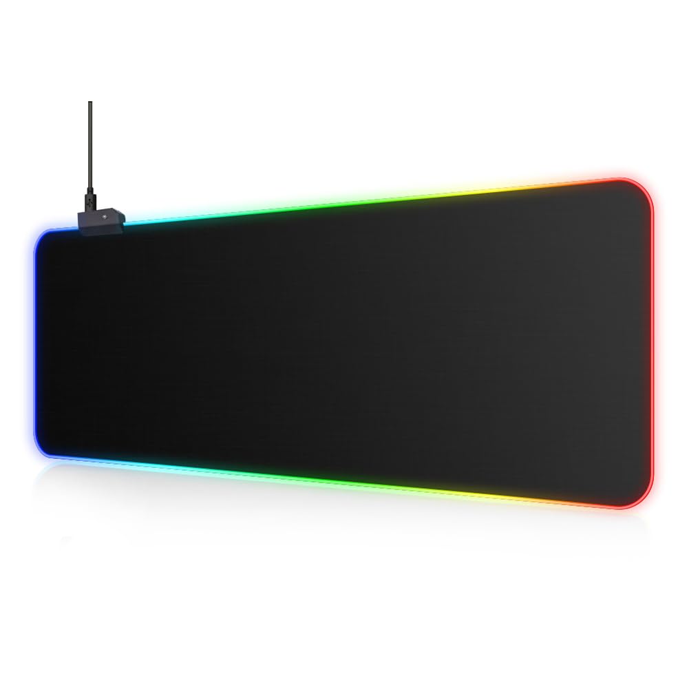 RGB Plain Black Mouse pad