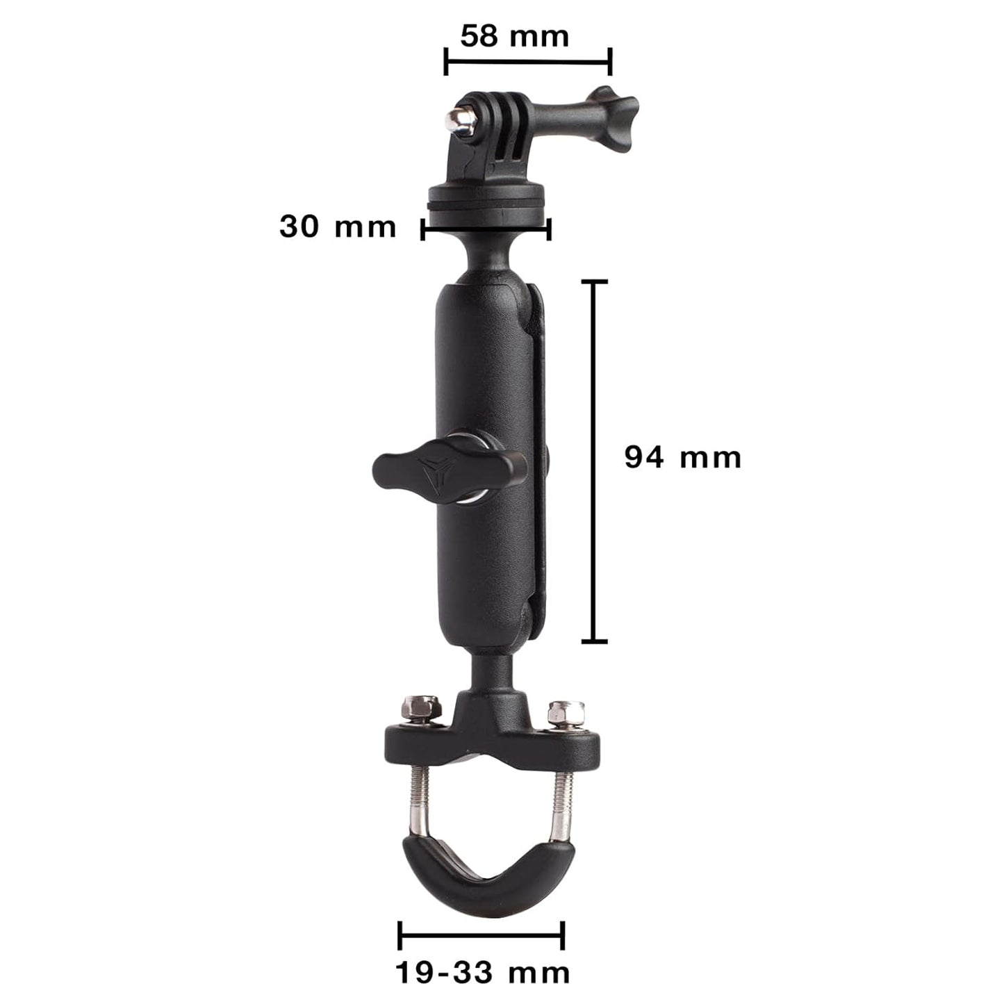 Motowolf Action Camera Holder for Motorcycle Handlebar Mount