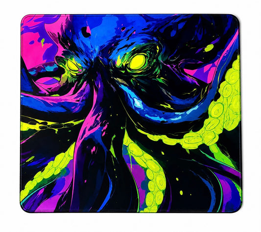 Neon Kraken 40 x 45 cm 4 mm thickness Deskmat