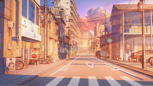 Golden Hour Urban Stillness Deskmat