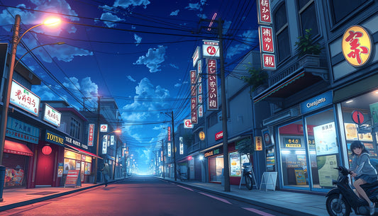 Neo Tokyo Dusk Cityscape Anime Deskmat