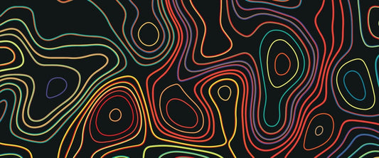 Neon Topography Deskmat
