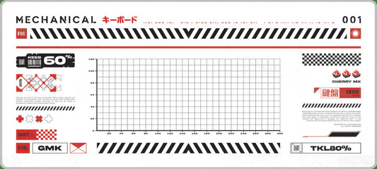 Mechanical Blueprint Deskmat (white)