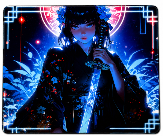 Neon Katana Maiden Desk Mat 40 x 45 cm 4 mm thickness Deskmat