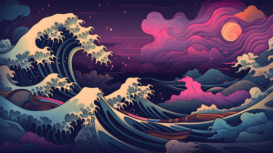 Neon Wave Deskmat