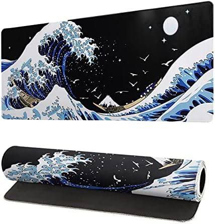 The Great Wave of Kangwava with Night Sky (Black) 120cm X 60cm