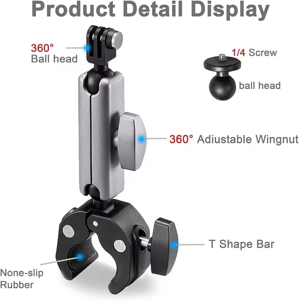 Universal Adjustable Camera Clamp Mount
