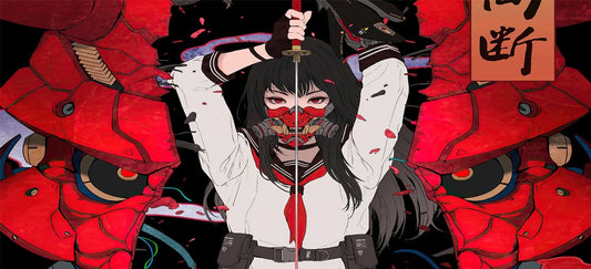 Crimson Oni Samurai Deskmat