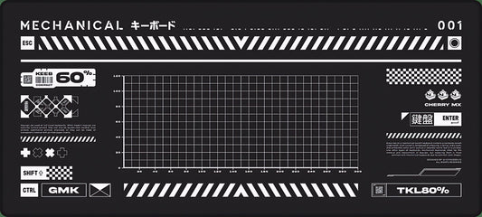 Mechanical Blueprint Deskmat (black)