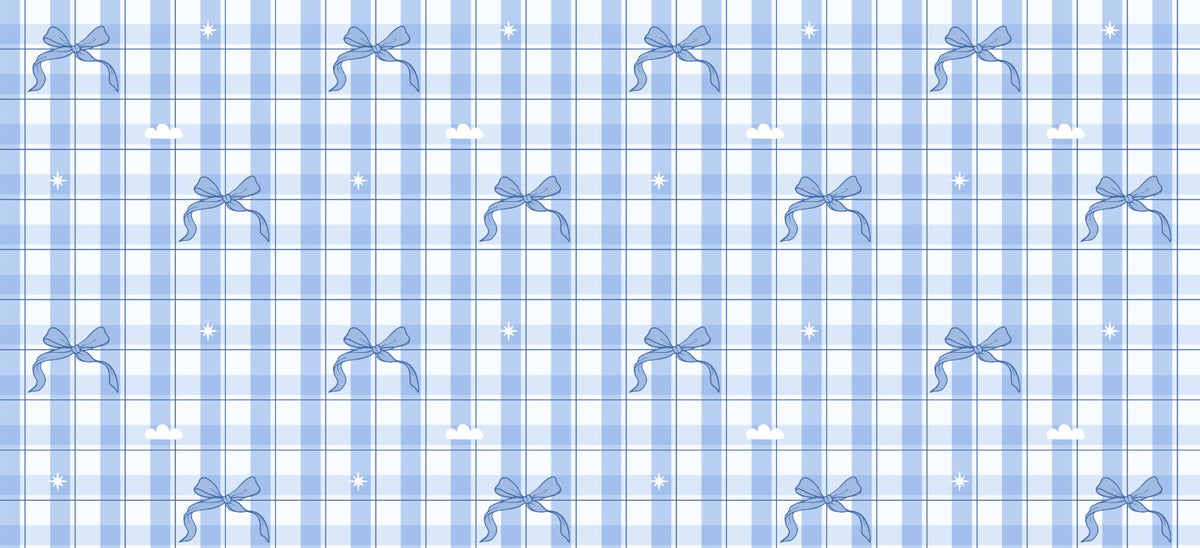 Blue Coquette Gingham Deskmat