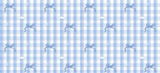 Blue Coquette Gingham Deskmat
