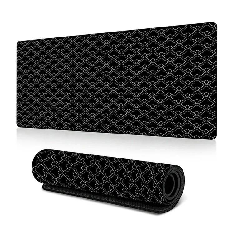 Black Geometric pattern Mouse Pad 60 x 30 cm 2mm