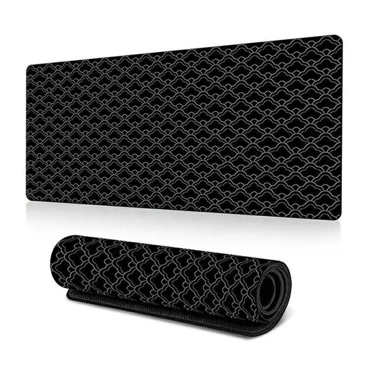 Black Geometric pattern Mouse Pad 60 x 30 cm 2mm