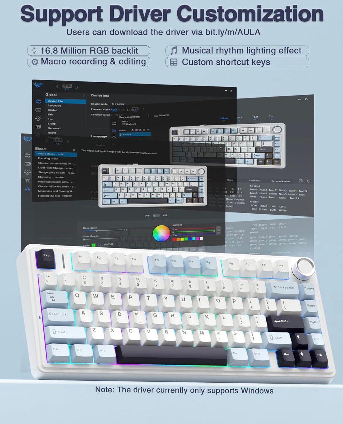Aula F75 Gasket Wireless Mechanical Keyboard