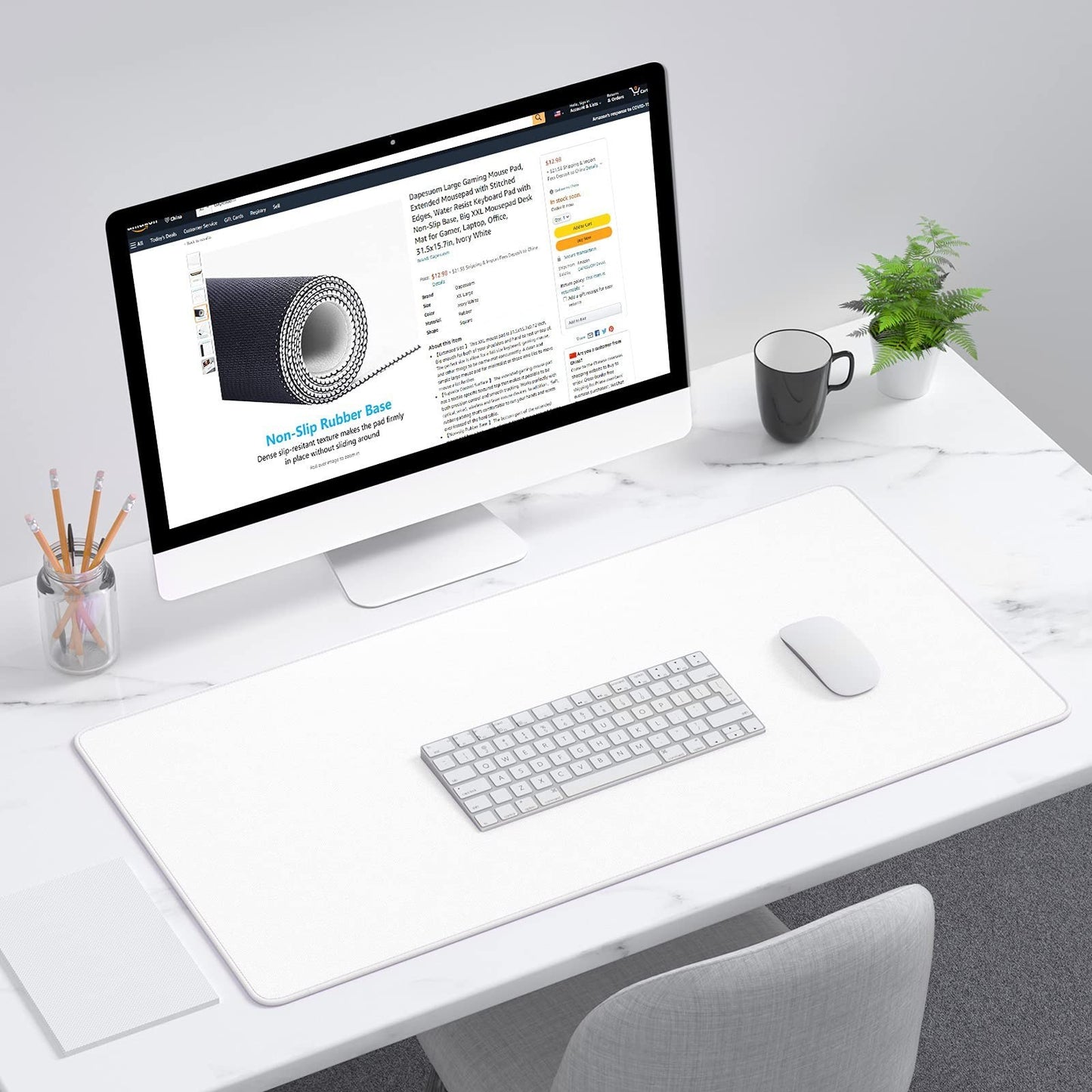 White Deskmat