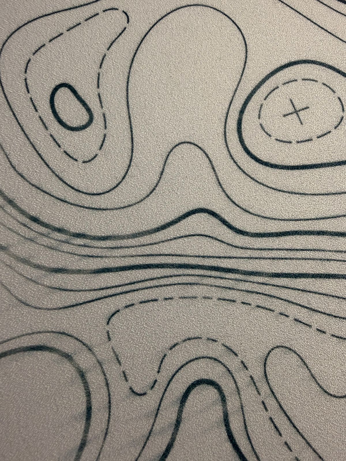 White Topography control Deskmat - 90x40 cm 4 mm thickness