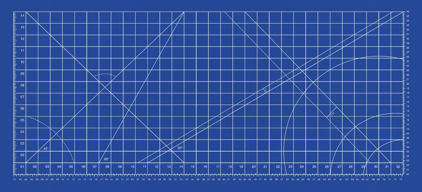 Precision Grid Deskmat Blue