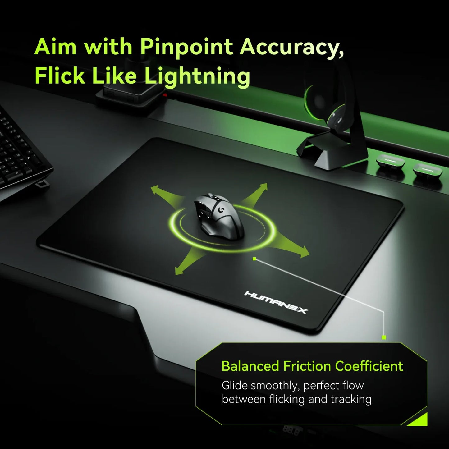 Humanex AX6-BM FeatherGlide Professional Gaming 49x42 cm Mouse Pad