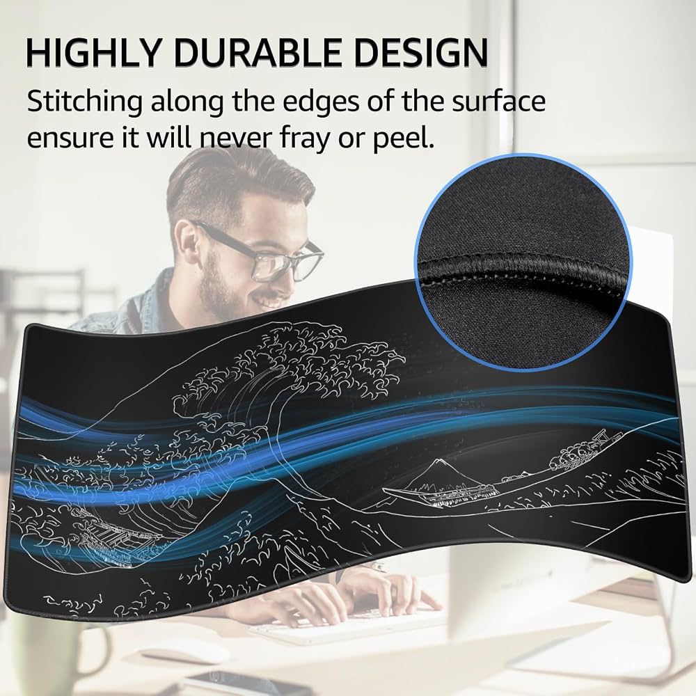 The Great Wave of Kangwava black Pad 60 x 30 cm 2MM