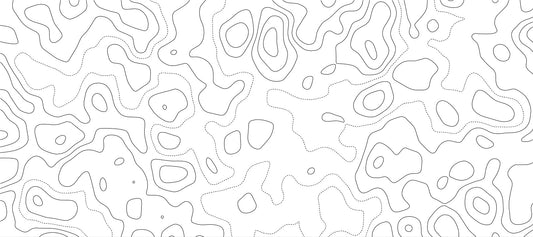 Topographic Contour Deskmat – White Edition