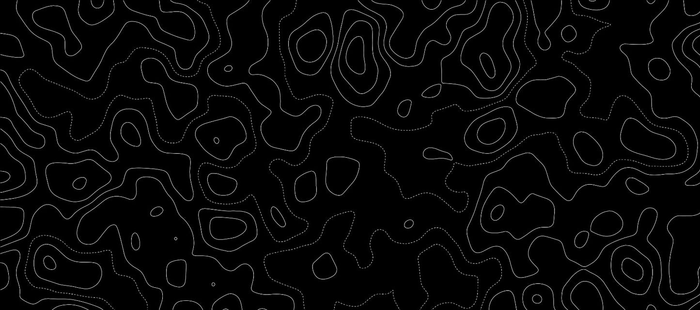 Topographic Contour Deskmat – Black Edition