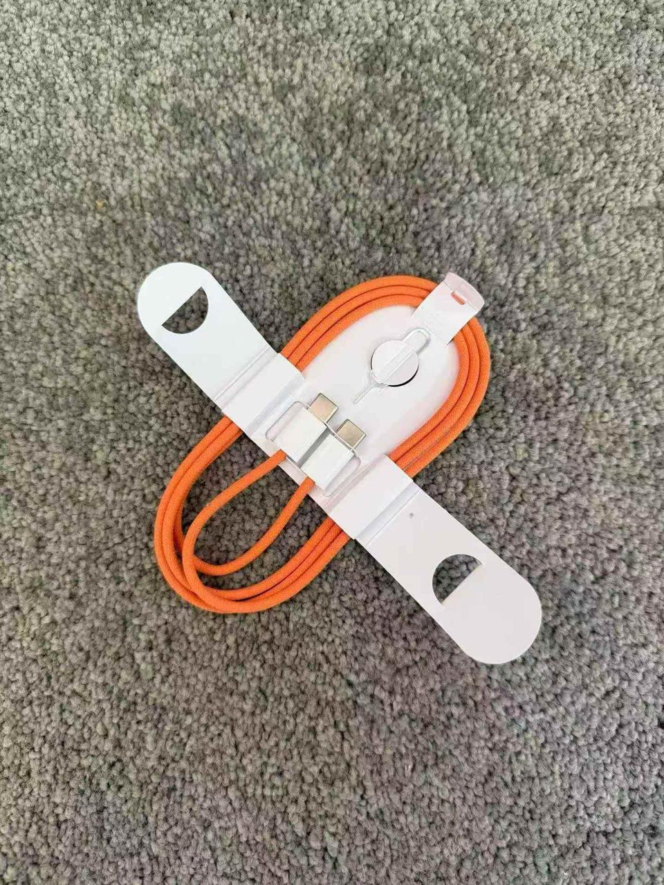 1M Orange 60W USB-C to USB-C Cable