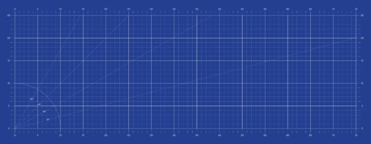 Precision Grid Deskmat - Blue 80 X 30 Cm