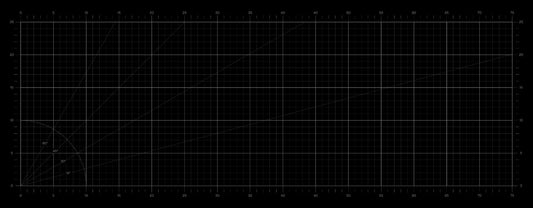 Precision Grid Deskmat - Black 80 X 30 Cm