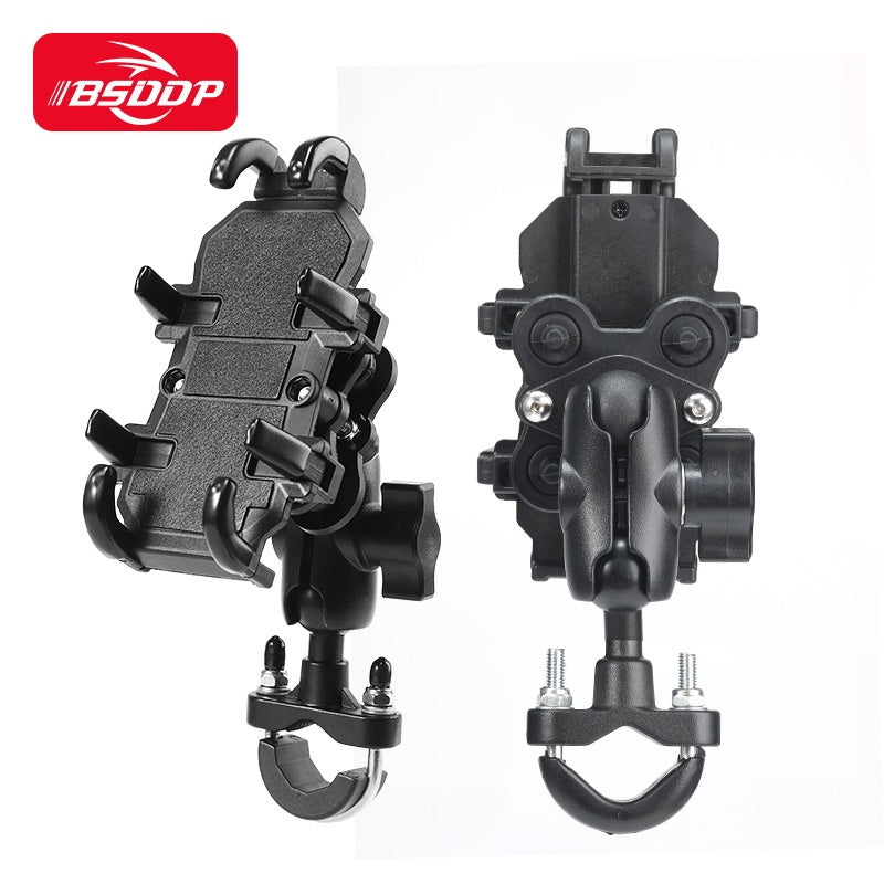 BSDDP Anti Vibration,Shock Proof Mobile Holder GPS Bracket Clip, 360° View, Riding Scooter, Bicycle, Bike Accessories, 4-6, 7 in Mobile Phone Smartphone