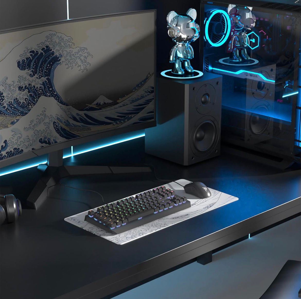 The Great Wave Deskmat (White)