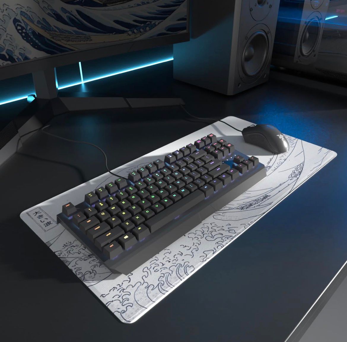 The Great Wave Deskmat (White)
