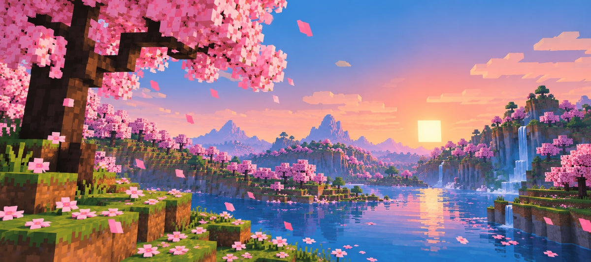 Minecraft Sakura Deskmat