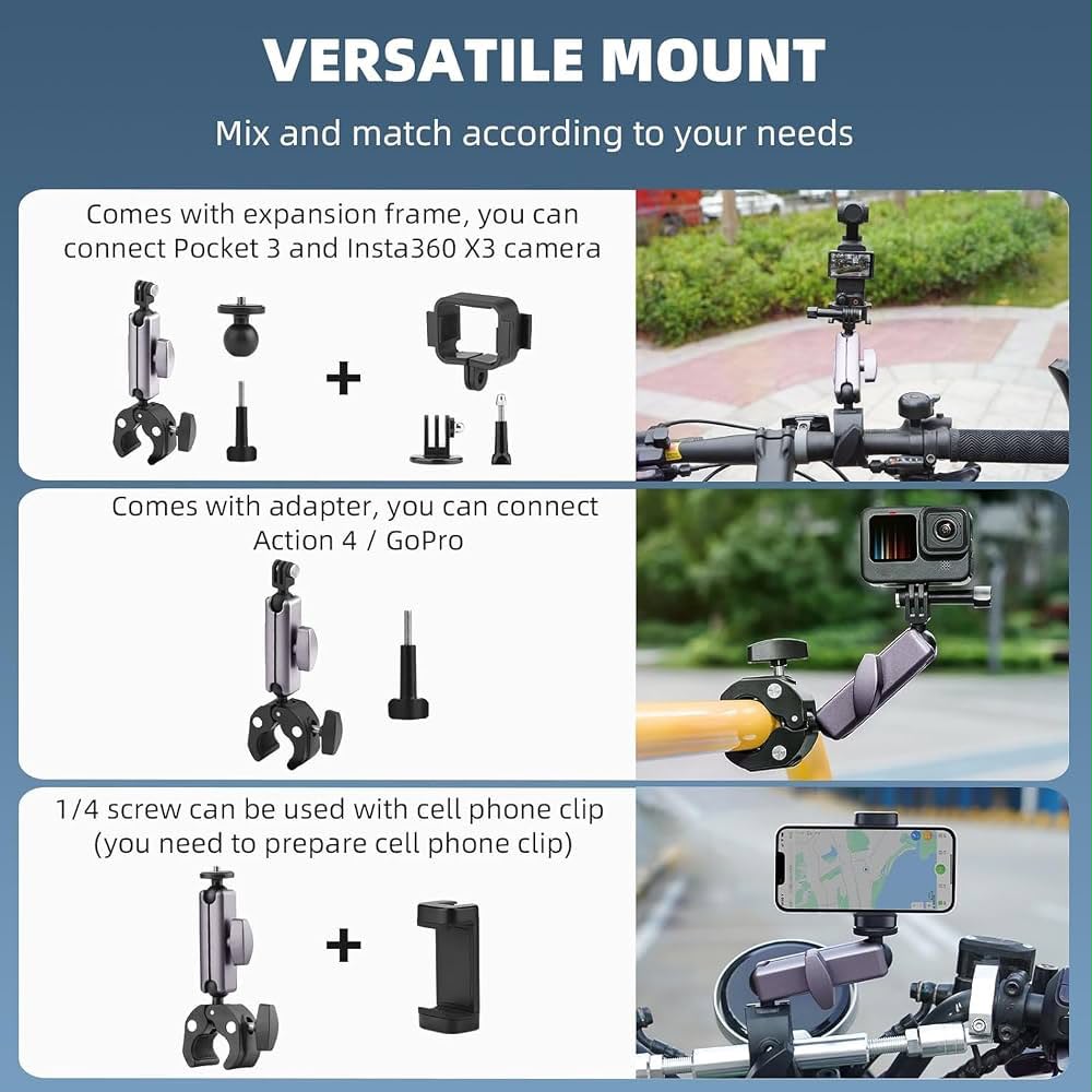 Universal Adjustable Camera Clamp Mount
