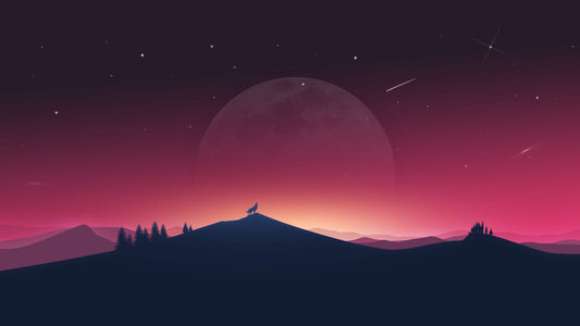 Pink Sunset Landscape Desk Mat