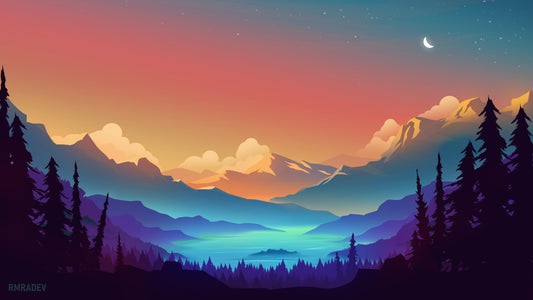 Sunset Landscape Desk Mat